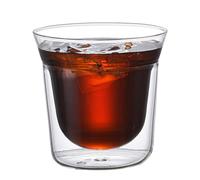 Glass Coffee Cups - Minimalistic Double-Wall Mug, Insulated Thermal Glass Cup, Tea Coffee Latte Cappuccino Milk Beverage | Modern Cafe Drinkware Stylish Heat Retention Glassware