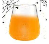 Glass Coffee Mugs - Halloween Glass Cups with Festive Design, Fun Drinkware for Party Bar Home Serving, Seasonal Glassware Fall Gatherings Themed Celebrations Kitchen Mug 6 Inch