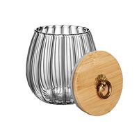 Glass Coffee Nuts Canister Airtight Storage Jar Petal Decorative Jar Airtight Glass Organizer Jar with Sealed Lid Metal Handle for Coffee Beans Tea Candy Sugar Nuts Honey Jams (750ml/25oz-Oval)