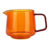 Glass Coffee Server, 18.6oz/550ml Borosilicate Glass Coffee Carafe Manual Pour Over Coffee Pot Maker for Tea Coffee Water (Amber)