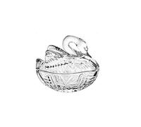 Glass Coffee Sugar Caddy with Lid Candy Jar Buffet Storage Container - Transparent Glass Swan Shape Jar with Lid - A08