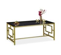 Glass coffee table Rectangular 16 kg Modern Accent Table Black Accent Table