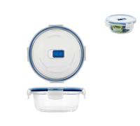 Glass Container Pure Round Box Liters 0.42 H7681 Blue ARC