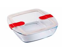 Pyrex Cook and Heat Square Dish with Lid 2.2Ltr - [FC365]