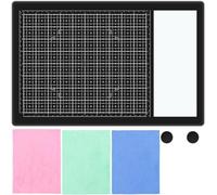 Glass Craft Mat for Crafting Measuring Painting Work Magnetic Cutting Media Mat for Crafts Tempered Glass Crafting Surface for Cutting Stamping Mixed Media Heat Embossing and Hot Glue Projects