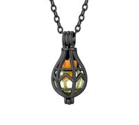 Glass Cremation Jewelry for Ashes Pendant Keepsake Openwork Teardrop | Urn Locket Ashes Necklace Memorial Jewelry Cremation Jewelry Funeral Jewellery Ash Holder Sympathy Gift For Women Men