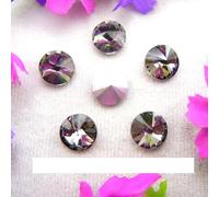 Glass crystal 6mm 8mm 10mm 12mm 14mm 16mm 18mm Fancy colors mix round shape Glue on rhinestone beads handicraft diy trim-A10 Black diamond,10mm 20pcs