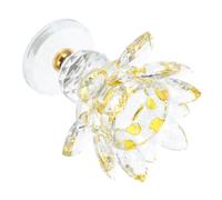 Glass Crystal Flower Holder with Lotus Base Candle for Weddings