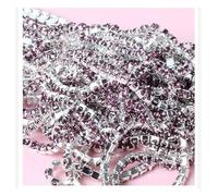 Glass Crystal Rhinestone Chain Bottom Sew on Cup Chains for DIY Garment Bags Decorations for Clothes,Bags,Shoe,Wedding Dress Decoration(Color 6,2.5mm)