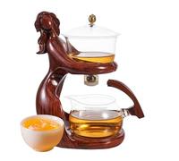Glass Cup & Cup Set - Semi-Automatic with Integrated Infuser for Scented Tea | Tea Brewing Pot with Easy Drain for Lazy People, Ideal for Home and Office