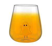 Glass Cup, Halloween Drinking Glasses, Kitchen Glassware Mug for Coffee Juice Wine Tasting Cocktail Party Bar Home Serving Themed Event Seasonal Celebration Fall Gathering