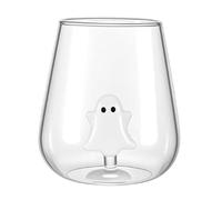 Glass Cup - Halloween Water Glasses | Coffee Wine Mug Kitchen Drinkware for Juice Serving Holiday Decor Themed Event Bar Home Cocktail Party Seasonal Celebration