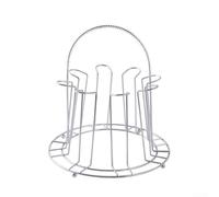 Glass Cup Rack Constructed from Stainless Steel with Upside Down Orientation for Consistent Drainage and Space Management (8bit-L)
