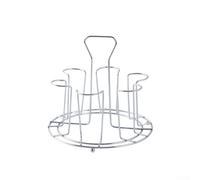 Glass Cup Rack Constructed from Stainless Steel with Upside Down Orientation for Consistent Drainage and Space Management (6bit-S)