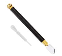 Glass Cutter Kit 3mm-10mm, Professional Cutting Head Glass Cutting Tool Pencil Style Oil Feed Diamond Tip Glass Bottle Cutter Tiles and Mosaic with Metal Handle
