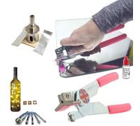 Glass Cutter Kit - Mirror & Bottle Cutter with Glass Hole Saw & Drill Bits for Lamps, Feeders & Decoration
