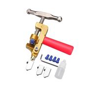 Glass Cutter Manual Tool, 2 in 1 DIY Cutting and Breaking Tool, Portable Glass & Tile Cutter for Ceramics, Glass, Mirrors, and Tiles (Red)