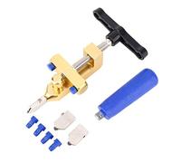 Glass Cutter, One-Piece Glass Cutter Portable Multifunctional Tile Opener Ceramic Cutting Tool, with Cutter and Spare Cutting Blades