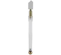 Glass Cutter Tool, Professional Grade Cutting Tool Super Cutter Metal Handle Straight Head Glass Cutter for Cutting Tiles Mirror Bottle(Transparent Handle)