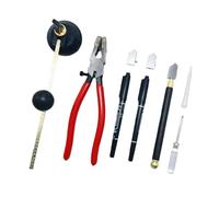 Glass Cutter Upgraded Glass Cutting Tool with Round Knob Handle Suction Cup Metal Tip Cutter for Tiles Projects Cutting Oil