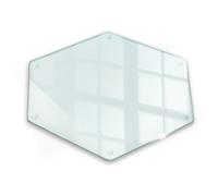 Glass Cutting Board High Quality Hexagonal Rubber Feet Heksagon 40cm