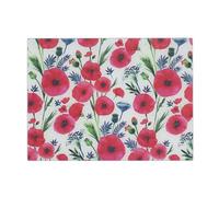 Glass Cutting Board Poppy Fields Slicing Serving Chopping Board Worktop Saver