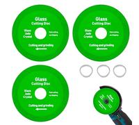 Glass Cutting Disc 100mm Flat Rock Slab Grinding Diamond Blade Brazed Tile Cutting Disc for Angle Grinder Grinding Rotary Tool Accessories for Jade Crystal Bottles Ceramics Tiles Glass Marble (3)