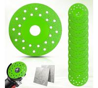Glass Cutting Disc, 10Pcs Diamond Chamfered Saw Blades, 100mm Rock Slab Grinding Disc,Rock Slab Cutting Disc, 20mm Inner Hole, Ceramic Discos Cutting Piece 1mm for Tile Marble Glass Granite