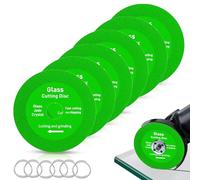Glass Cutting Disc, Rock Slab Grinding Disc 100 x 22.23mm, Professional Diamond Discs Tile Cutting Discs for Glass Tiles Porcelain Ceramics Jade Crystal, Angle Grinder Blade for Glasses Cutting (6)
