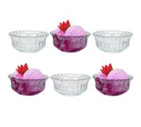 Glass Dessert Bowls Ice Cream 6pc Cocktail Appetizer Glasses Serving
