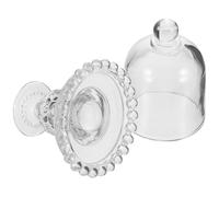 Glass Dessert Stand with Lid, Candy Storage Jar for Kitchen Counter | Sleek Surface, Protects Sweets from Dust Moisture and Water, Suitable for Bakers, Events, Refrigerator Storage