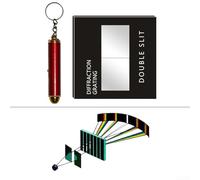 Glass Diffraction Grating for Single and Double Slit Experiments, Wavelength Range 200 2000nm (0.02mm+pen)
