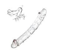 Glass Dildo Anal Plug - Clear Crystal Glass Butt Plug G-Spot Prostate Stimulator, Elegant Reusable Anal Dildo for Men and Women, Smooth Temperature Play Friendly