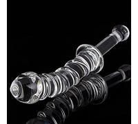 Glass Dildo for Women Men, Crystal Masturbator Adult Products G-spot Pleasure Anal Butt Plug for Men Women or Couple