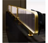 Glass Dining Room Divider Partition with Striped Design for Enhanced Privacy and Style in Restaurants and Dining Areas