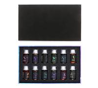 Glass Dip Pen Set Crystal Starry Sky Calligraphy Dip Pen Powder Fountain Pens ColorsInk Writing Pencil Gifts Set Ballpen Retractable Ballpoint Prker Refill Office Classic Writing Executive Nib