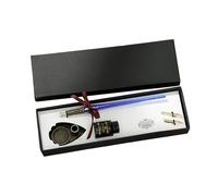 Glass Dip Pen Set with Bottle Inks Replaceable Tip Metal Holder Beginner Set for Art Writing Drawing Glass