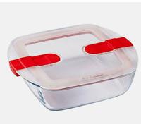 Pyrex Cook & Heat Square Dish with Lid - 140x120mm 350ml