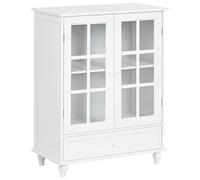 Beliani Glass Display Sideboard Carlet 71 Cm White