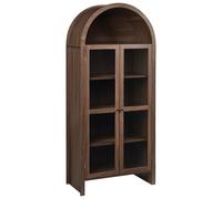 Glass Display Cabinet GLENWOOD 79 cm Dark Brown