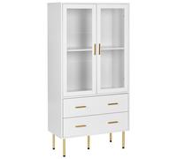 Glass Display Cabinet MILORA 80 cm White