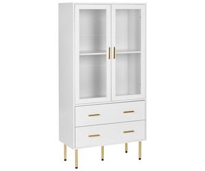 Glass Display Cabinet MILORA 80 cm White