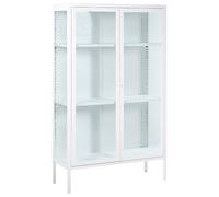 Glass Display Cabinet NASH Metal 90 cm White