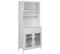 Beliani Glass Display Cabinet PARLIN 78 cm White, White
