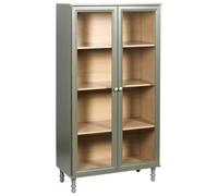 Glass Display Cabinet TINGLEDALE 80 cm Green