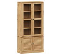 Glass Display Cabinet Wooden Kitchen Cupboard VIGO Solid Wood Pine vidaXL