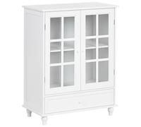 Beliani Glass Display Sideboard Carlet 71 Cm White