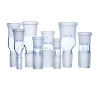 Glass Distillation Adapter, Borosilicate Glass Female To Male Joint Reducing Transfer Adapter Multiple Sizes Lab 1PCS(24-29 F To 40-38 M)