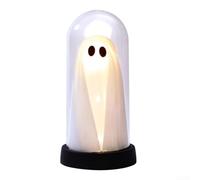 Glass dome Halloween night light with spectral illumination, crafted to add a warm and enchanting touch to your For Spooky holiday decor (Warm white)