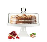 Glass domed cake, cheese plate, made of porcelain